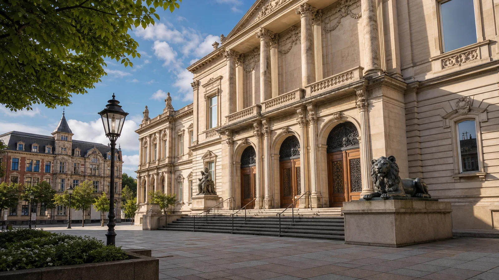 Historische Museumsfassade des Von der Heydt-Museums in Wuppertal-Elberfeld